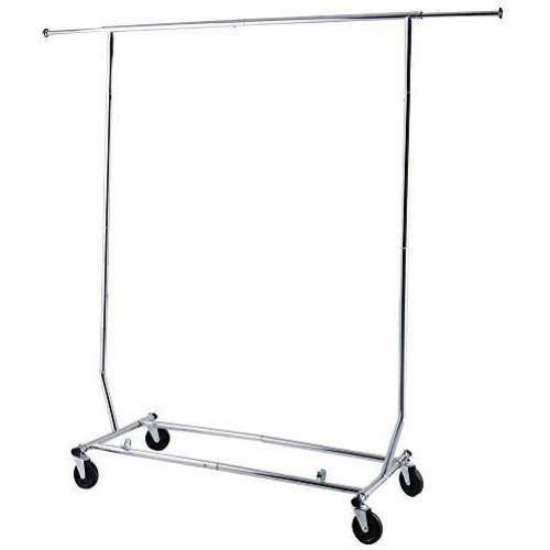 Cypress Shop Garment Rack Clothes Hangers Commercial Clothes Hanger Clothing Hangers Garment Rail Rack Rolling Double Bar Adjustable Heavy Duty Collapsible Clothes Hanger Laundry Dryer Trolley Cart