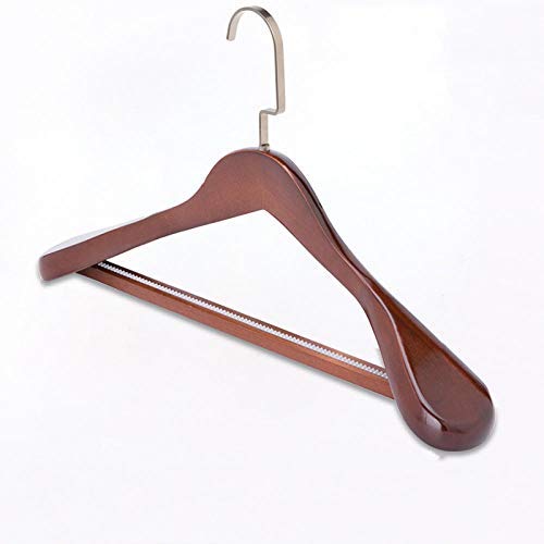 Clothes Hangers,20 Pieces Dark Deluxe Coat Suit Garment Clothes Broad Ends and Non Slip Trouser Bar for Jacket, Shirt Coat Clothes Hangers,40 cm Wide Ideal for Home and Shops - Space Saving Solution