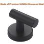 Nolimas Towel Coat Hook Matte Black SUS304 Stainless Steel Bathroom Clothes Cabinet Closet Sponges Robe Hook Wall Mounted Round Kitchen Heavy Duty Door Hanger 1 Pack
