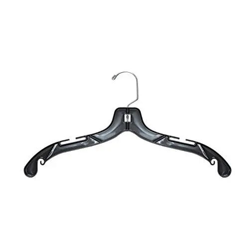 NAHANCO 2507 Plastic Dress Hanger, Medium Weight, 17", Black (Pack of 100) NAHANCO 2507 Plastic Dress Hanger, Medium Weight, 17", Black (Pack of 100)