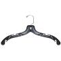 NAHANCO 2505 Plastic Dress Hanger, Middle Heavy Weight, 17", Black (Pack of 100)