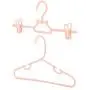 HANGERWORLD 20 Pink 11.8inch Plastic Kids Coat Clothes Garment Top Clip Hangers Closet Set Baby Toddler