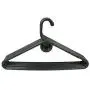 Set of 6 Heavy Duty Tubular Hangers Black Jumbo Plastic Adult Cloth Coat Hanger Set of 6 Heavy Duty Tubular Hangers Black Jumbo Plastic Adult Cloth Coat Hanger