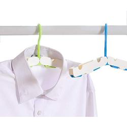 EvaroFly Multipurpose Portable Folding Hanger, Save Space Mini Clothes Hanger, Travel -Blue 3pcs