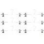 Cabilock Clothes Hanger 6Pcs 28cm Stainless Steel Nano Trousers Clips Adjustable Clip Distance Clothes Hangers Non-Slip Laundry Racks
