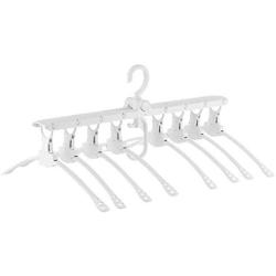 EvaroFly Multipurpose Folding Hanger, Save Space Storage Clothes Hanger, Household Travel -White 52x42cm