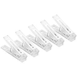 Cabilock Clothes pin 10pcs Multifunctional Clear White Clothes Pegs Pins Clothing Hanger Clamp