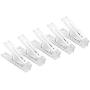 Cabilock Clothes pin 10pcs Multifunctional Clear White Clothes Pegs Pins Clothing Hanger Clamp