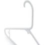 HANGERWORLD 20 White 16inch Plastic All Purpose Coat Clothes Garment Pant Skirt Bar Hangers Loop Hooks