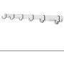 Wall Hook Aluminum Alloy Wall Mount Coat Hook Rack for Hanging Clothes Coat Hat Towels Hanger Home Bathroom Kitchen Household Hardware (6 Hooks)