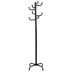 Cypressshop Coat Rack Black Metal Hat Hanging Rack Jacket Clothes Holder Steel Hanger Hall Stand Tree-Shaped Entryway Hallway Home Storage Organizer