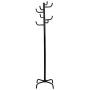 Cypressshop Coat Rack Black Metal Hat Hanging Rack Jacket Clothes Holder Steel Hanger Hall Stand Tree-Shaped Entryway Hallway Home Storage Organizer