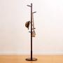 TLTLYMJ Coat Rack, Solid Wood Bedroom Hangers, Home Floor, Simple Office Clothes Rack (Color : Dark Brown)