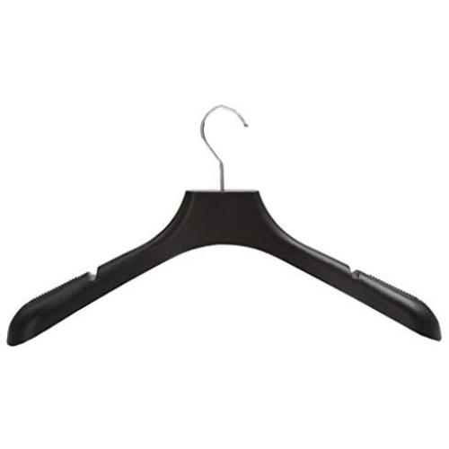CHAONAO Black Suit Hangers Plastic Non-Slip Wide Shoulder Clothes Hanger for Coats, Jacket, Pants, and Dress Clothes,B,40pcs