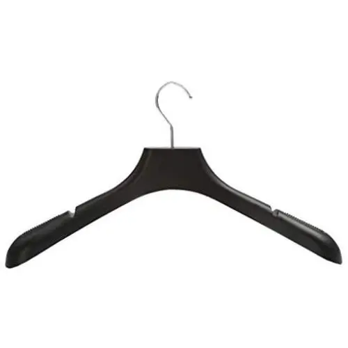 CHAONAO Black Suit Hangers Plastic Non-Slip Wide Shoulder Clothes Hanger for Coats, Jacket, Pants, and Dress Clothes,A,40pcs