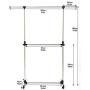 SUNPACE Garment Rack Rolling Metal Free Standing Clothes Rack Stand Portable Hanging for Clothes,Jacket,Shirt,Long Dress
