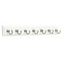 Franklin Brass FBKEYT7-WSE-R, 14" Key Rail / Rack, with 7 Hooks, in White & Satin Nickel