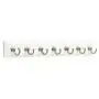 Franklin Brass FBKEYT7-WSE-R, 14" Key Rail / Rack, with 7 Hooks, in White & Satin Nickel Franklin Brass FBKEYT7-WSE-R, 14" Key Rail / Rack, with 7 Hooks, in White & Satin Nickel