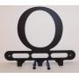 Capital Letter O Monogram Wall Hook Hanger. Satin Black. Solid Steel. Screws Included.