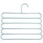 Gnc33Ouhen 5-Tier Trousers Holder Hook Scarf Wraps Shawl Ties Pants Storage Hanger Wardrobe Shelf Jeans Skirts Scarf Ties Towels Space Saving Clothes Slack Hangers Closet Blue