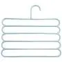 Gnc33Ouhen 5-Tier Trousers Holder Hook Scarf Wraps Shawl Ties Pants Storage Hanger Wardrobe Shelf Jeans Skirts Scarf Ties Towels Space Saving Clothes Slack Hangers Closet Blue