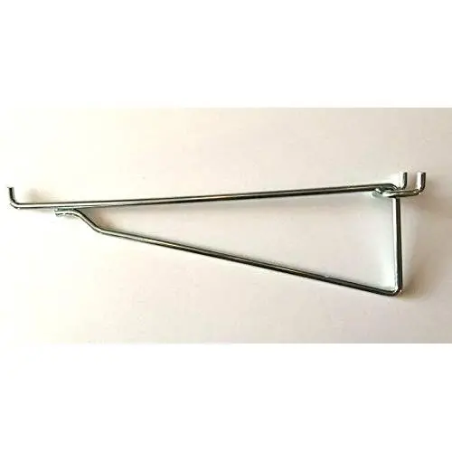 (6 Pack) Metal 10 Inch Mega Shelf Bracket Garage Hanger for 1/8" & 1/4" Pegboard (6 Pack) Metal 10 Inch Mega Shelf Bracket Garage Hanger for 1/8" & 1/4" Pegboard