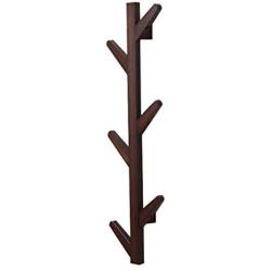 Coat Tree Hooks Wooden Cap Hanger Rack Hanger Wall Mounted Hat Clothes Purse Scarves Handbags Umbrella Hooks (Brown, 10 Hooks) (Size : 78CM)