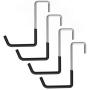POETISKE Rafter Hook Ladder Bike Hanger Garage Storage Organizer Vinyl Coated Black 4PACK