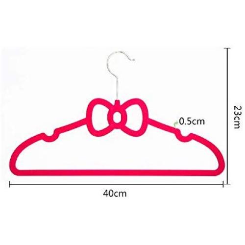 10 Packs Velvet Hangers Non-Slip Flocking Hanger Without Trace Bow Tie Hanger Clothes Hangers Indoor Airer (Color : Purple)