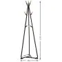 SONGMICS Coat Rack Stand, Coat Tree, Hall Tree Free Standing, with 9 Beech Wood Hooks, for Clothes, Hat, Bag, Black, Natural Grain URCR15BY SONGMICS Coat Rack Stand, Coat Tree, Hall Tree Free Standing, with 9 Beech Wood Hooks, for Clothes, Hat, Bag, Black, Natural Grain URCR15BY