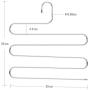 Zotoyi S Shaped Hanger Pants Hangers, Updated Non Slip Clothes Hanger Space Saving for Jeans Trousers Slacks Leggings -6 Pack