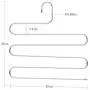 Evanee S-Type Stainless Steel Clothes Pants Hangers with 5 Layers Storage Rack Space Saving for Pants Jeans Scarf Hanging [4 Pack]