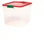 Homz 31 Quart Latching Bin Holiday Clear Storage Container with Lid, Medium(pack of 8)