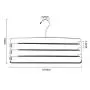 FeeraHozer 3Pack Pants Hangers Space Saving Non Slip Stainless Steel Clothes Hangers Closet Organizer Hanger for Pants Jeans Trousers Scarf Hanging