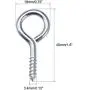 uxcell 1.6 inches Screw Eye Hooks Self Tapping Screws Carbon Steel Screw-in Hanger Eye-Shape Ring Hooks 30pcs