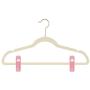 ONE250 Velvet Slim-line Hanger Set of Finger Clips for Velvet Hangers, for Skirts and Pants Hangers Velvet Clips, Strong Finger Flocked Clips (20 Pack) (Pink)