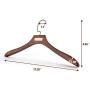 Vivi&Stitch - Coat Hangers Wooden, 4 Pack Walnut Hangers, Wood Suit Hanger with Wide Shoulder, High-Grade, 360° Swivel Hook, Heavy Duty Clothes Hangers for Suits, Jacket with Swivel Hook