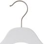 NAHANCO SL70117WB20 17" Slim Line Space Saving Wooden Suit Hanger with Pant Bar (Pack of 20), White