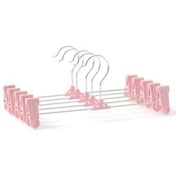 Non-Slip Plastic Hanger Pants Pants Pants Skirt Skirt Clip Hanger Pants Clip Drying Clothes Hanging Clothing Store Rack 10 Pack FANJIANI (Color : Pink)