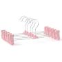 Non-Slip Plastic Hanger Pants Pants Pants Skirt Skirt Clip Hanger Pants Clip Drying Clothes Hanging Clothing Store Rack 10 Pack FANJIANI (Color : Pink)