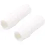 JTW shop Heavy Duty Hanger Single Adjustable Rolling Clothes Rack Hanging Garment Bar Steel and PP Plastic White Color