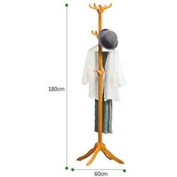 LLDDP Coat Hooks Wall Coat Racks Floor-Standing Coat Rack Simple Solid Wood Hanger Bedroom Clothes Rack Living Room Bamboo Rattan Hat Coat Rack Hall Tree Free Standing Garment Racks