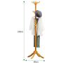 LLDDP Coat Hooks Wall Coat Racks Floor-Standing Coat Rack Simple Solid Wood Hanger Bedroom Clothes Rack Living Room Bamboo Rattan Hat Coat Rack Hall Tree Free Standing Garment Racks