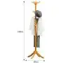 LLDDP Coat Hooks Wall Coat Racks Floor-Standing Coat Rack Simple Solid Wood Hanger Bedroom Clothes Rack Living Room Bamboo Rattan Hat Coat Rack Hall Tree Free Standing Garment Racks