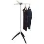 Seasonfall Foldable Clothes Drying Rack Laundry Airer Rail Tripod Hanger Stand with 3 Arms Portable Garment Racks Indoor Outdoor Up to 63 Hangers