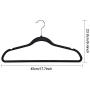 LLEH Velvet Hangers, Non Slip Velvet Hangers Space Saving Clothes Hangers Excellent for Men and Women Clothes (Pack of 10),Black