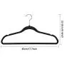 LLEH Velvet Hangers, Non Slip Velvet Hangers Space Saving Clothes Hangers Excellent for Men and Women Clothes (Pack of 10),Black