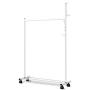 Roloiki Coat Rack Clothes Tree Coatrack Hat Hanger Hallstand Clothes Hat Tree Rack Free Standing Simple Fashion Hat and Coat Stand with Hooks Shoe Holder Removable Rotating Wheel for Bathroom