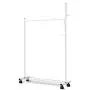 Roloiki Coat Rack Clothes Tree Coatrack Hat Hanger Hallstand Clothes Hat Tree Rack Free Standing Simple Fashion Hat and Coat Stand with Hooks Shoe Holder Removable Rotating Wheel for Bathroom