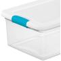 Sterilite 1494 15-Quart Clear Latching Stacking Storage Box, 24 Pack